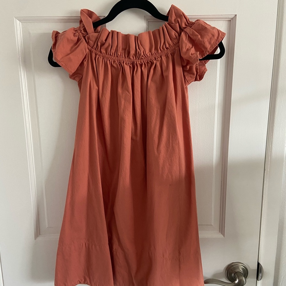 Free people off shoulder Orange dress